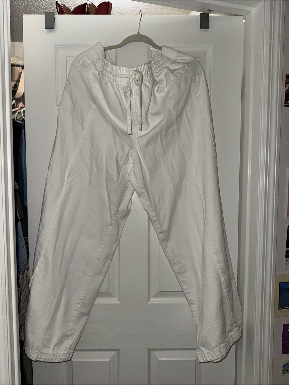 Universal Thread Extra Wide White Drawstring Jeans